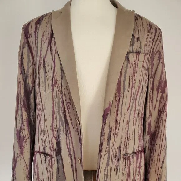 Varvatos blazer suit jacket stripe dyed black gray beige red purple XL 44 46 XXL - Picture 4 of 14